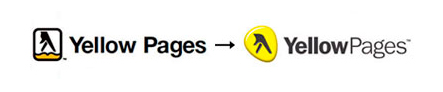 YellowPages Logo Before and After Brand Refresh